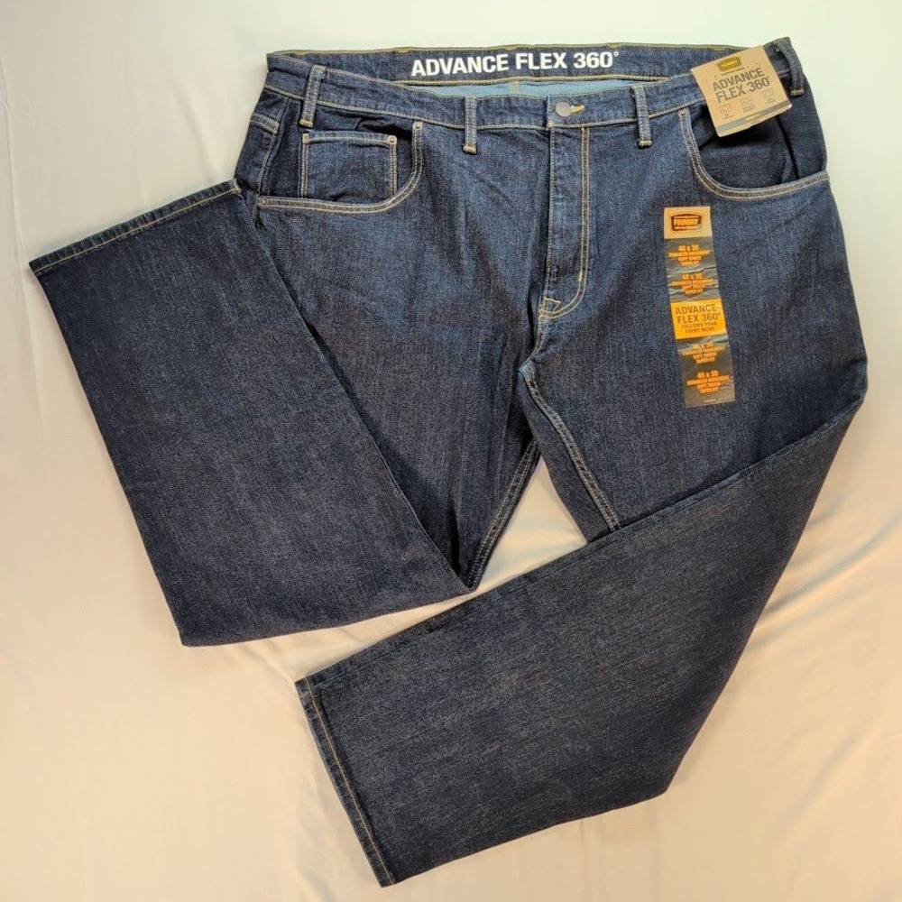 Foundry Big & Tall Advance Flex 360 Tapered Fit Jeans Dark Wash 46x30 NWT
